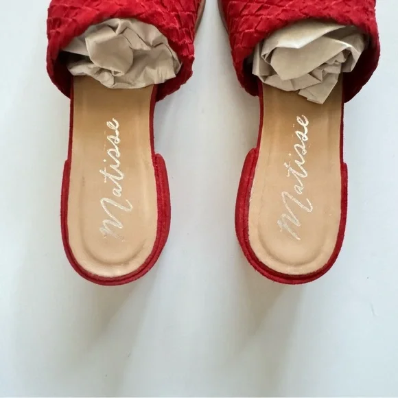 Matisse Red Andi Woven Leather Sandals Size 8 - Picture 6 of 10